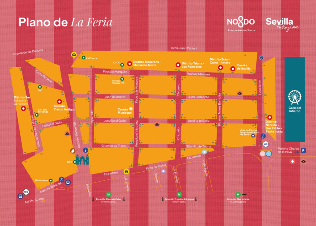 Mapa de la Feria de Sevilla - ViajandoporSevilla.com